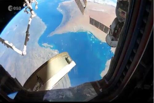 خلیج فارس زینت بخش اتاقک شیشه ای ایستگاه فضایی بین المللی